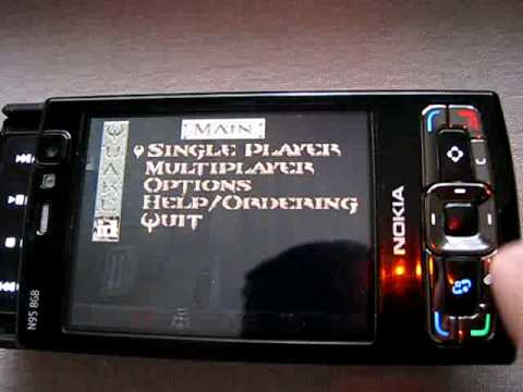 A photo of an N95 playing Quake.