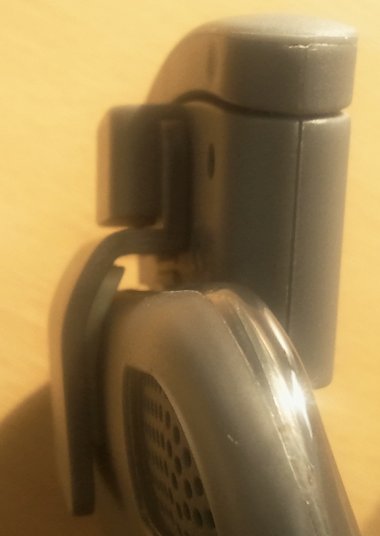 Lightwedge attached to Kindle - side view