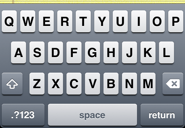 The iPhone Keyboard.