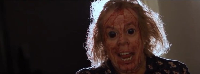 Carrie Cohen covered in blood.