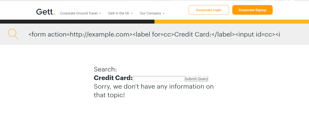 A basic form asking for users' credit card details.