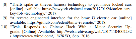 List of citations, including one of mine.