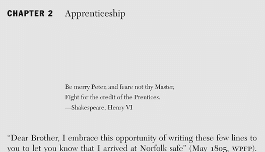 CHAPTER 2 Apprenticeship Be merry Peter, and feare not thy Master. Fight for the credit of the Prentices. -Shakespeare, Henry VI.