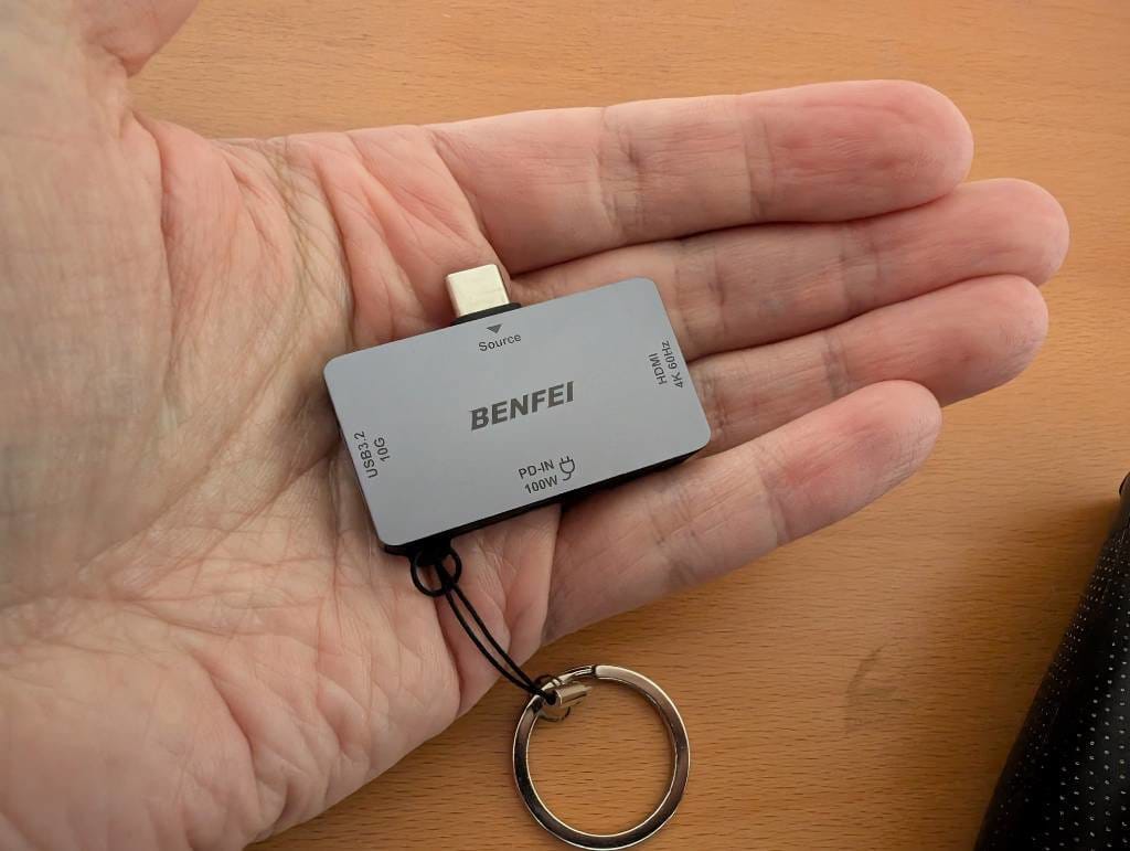 Tiny hub nestled in the palm of my hand.